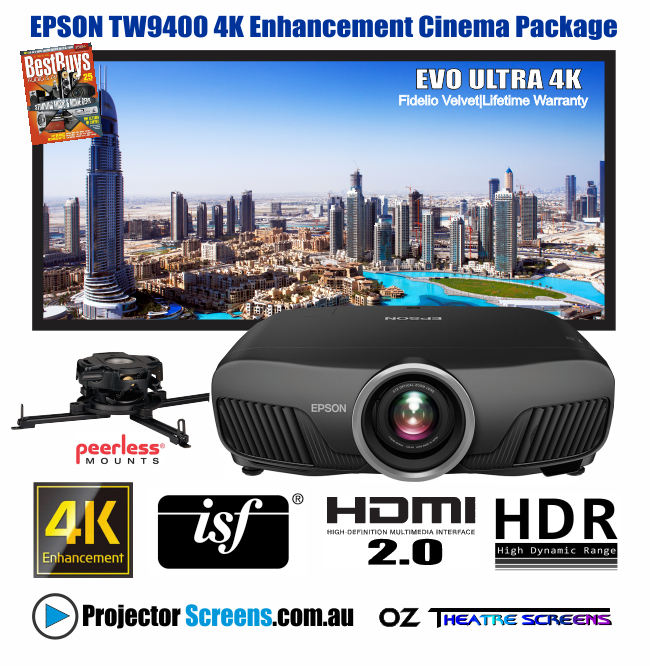 EPSON TW9400 Cinema Projector& Majestic Screen Package