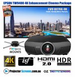 EPSON TW-9400 4K Enhancement Projector & Majestic Screen Package